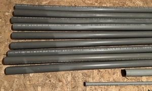 Nine 10 FT 2 Carlon Plus 40 Electrical Rigid PVC Conduit Nema TC-2 Max 90C Wire Sunlight Resistant & More