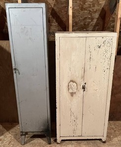 Two Metal Cabinets 1 53 x 23 x 12, 1 63 14T x 14W x 12