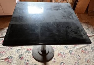 Metal Base Pedestal Table 30x 30 x 30T