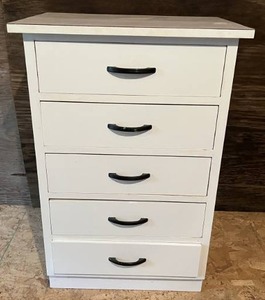 Small White Wood Multi Drawer Cabinet 33 34T x 22 12 x 16 12
