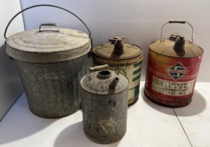 Vintage Metal Cans Including Skelly & More