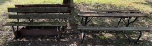 Park Benches & Picnic Table (Need New Wood)