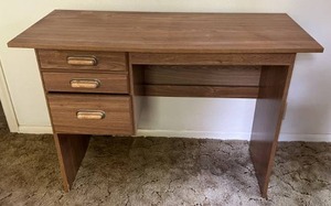 Small Wood desk With Two Drawers 42L x 18D x 29 12T