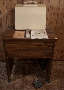 Vintage Kenmore Sewing Machine In Cabinet