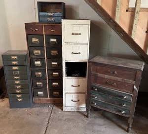 Misc. Cabinets Three Filled With Misc. Hardware (BUYER MUST BRING HELP TO LOAD)