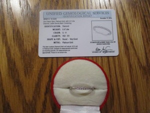 Stunning Platnium Gold .047cctw Diamond Ladies Eternity Band. Estimated Replacement Value  -$10,199