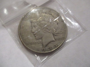 1934-D Peace Silver Dollar-Extra Fine