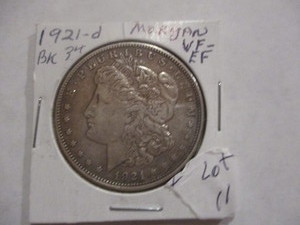 1921-d Morgan Silver Dollar- Extra Fine Condition