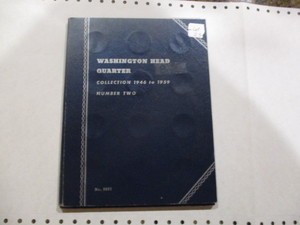 Complete set of 1946-1959 Silver Washington Quarters. Full Book. 36 silver quarters