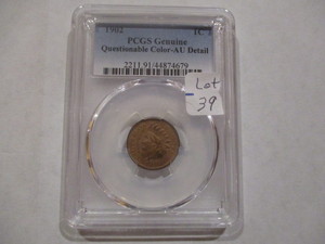 1902 PCGS AU Indian Head Cent- Beautiful Coin