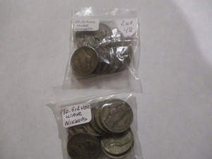 Lot of 20 Silver War Nickels. 40% Silver