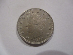 1883 wo Cents V Nickel- Full Liberty. MS Condition