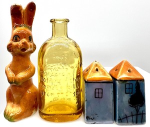 lot 46 image: Vintage Miniature William H. Taft Carnival Glass Bottle  Vintage Miniature Bitters Bottles, Spice Containers and more