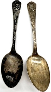 lot 49 image: Vintage Movie Star RICHARD DIX Silver Plated Spoons  ANNETTE and Other Flatware items