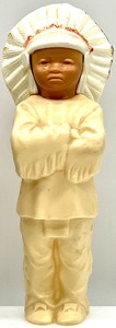 lot 67 image: Vintage Celluloid Plastic Indian Chief Figurine, Metal Western Welcome Sign, Covered Wagon S&P Shakers and More