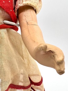 lot 104 image: PATSY 1930s All Original Doll in Red Dress with Hat and Shirley Temple Doll