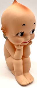 lot 112 image: Vintage CAMEO Marked KEWPE Cherub and Little Girl Doll