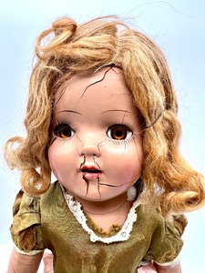 lot 119 image: Fragile Unmarked Vintage Composition Dolls