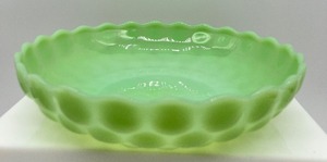 lot 28 image: Vintage Jadeite FIRE KING Bubble Bowl