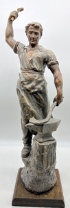 lot 39 image: Vintage J. BEGOX Bronze - Blacksmith