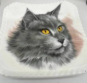 lot 177 image: Vintage ROYAL ADDERLEY Cat Dish,  Scotty Dog Mug, Bird Candlestick, Decor Sign