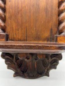 lot 184 image: Antique Hand Carved GOTHIC Walnut Wood Wall Display Shelf Alcove