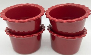 lot 206 image: Vintage Lot of Kitchen items CHANTAL Ramekins, Jackson Restaurant Ware Mugs, Thermometers Honey Pot