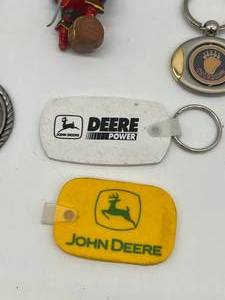 lot 207 image: Lot of KEYCHAINS John Deere Chicago Souvenir Heavy Brass & More