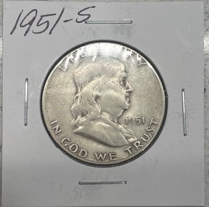 1951-S Franklin Half Dollar