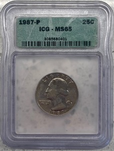 1987-P Washington Quarter ICG - MS65