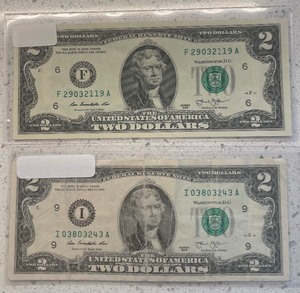2 Different U.S. $2 Bills