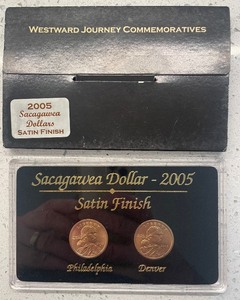 2005 P & D Sacagawea Dollars - Satin Finish - Westward Journey