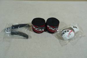 lot 100 image: RDX Gym Wrist Wraps with Grip Trainer and Keychain