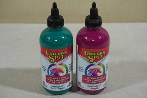 lot 106 image: 2 8fl oz Unicorn Spit Gel Stain & Glaze -Teal & Pink