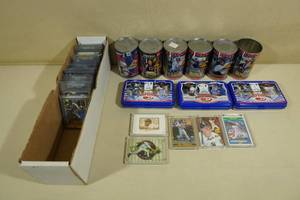 lot 169 image: Assorted Baseball Cards with Tin Cans and Cases
