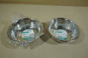 lot 236 image: 2 Coastal Maslow Stainless Steel Dog Bowls