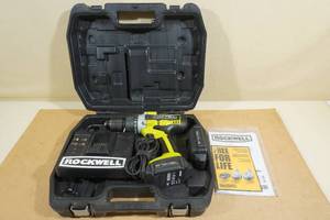 lot 238 image: Rockwell 18V Cordless Drill with Case - 2 Batteries