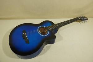lot 249 image: Cowboy 34 Scale Blue Acoustic Guitar