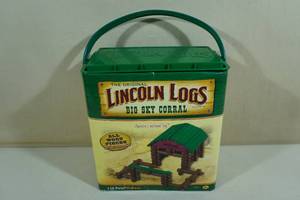 lot 271 image: Wood Lincoln Logs with Box