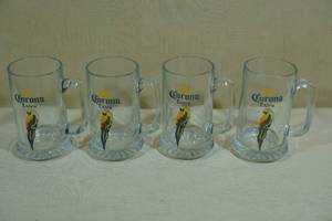 lot 276 image: Glass Corona Extra Beer Mugs