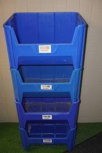 lot 290 image: Stackable Plastic Bins