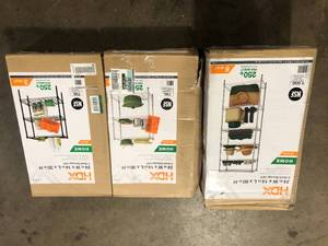 Lot of 3 HDX 6-Tier Steel Wire Shelving Unit in Chrome (24 in. W x 60 in. H x 14 in. D) Customer Returns See Pictures