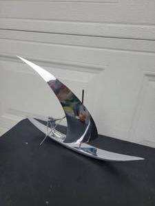 lot 72 image: MCM Vintage Wind Sail Statue