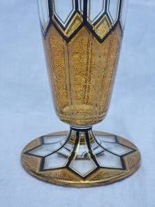 lot 23 image: Antique French Perrault et Lamorlette Glass Vase (Circa 1900s)