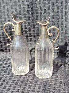 lot 56 image: Georgian Silver Mounted Cruet Bottles c. 1790