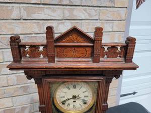 lot 60 image: Benjamin Franklin 1883 Eastlake Calendar Clock