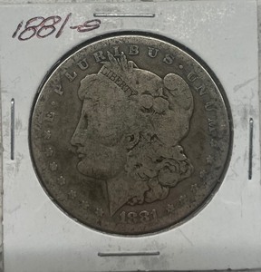 lot 21 image: 1881-S Morgan Silver Dollar