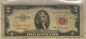 lot 58 image: 1953 $2 Federal Note - A27621350A