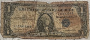 lot 39 image: 1957 B Star Silver Certificate - 13594336B