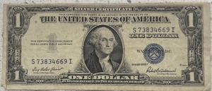 lot 41 image: 1935 F $1 Silver Certificate - S73834669I